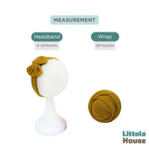 Baby Neutral Jersey Wrap With Hairband SR091 | NB | Mustard